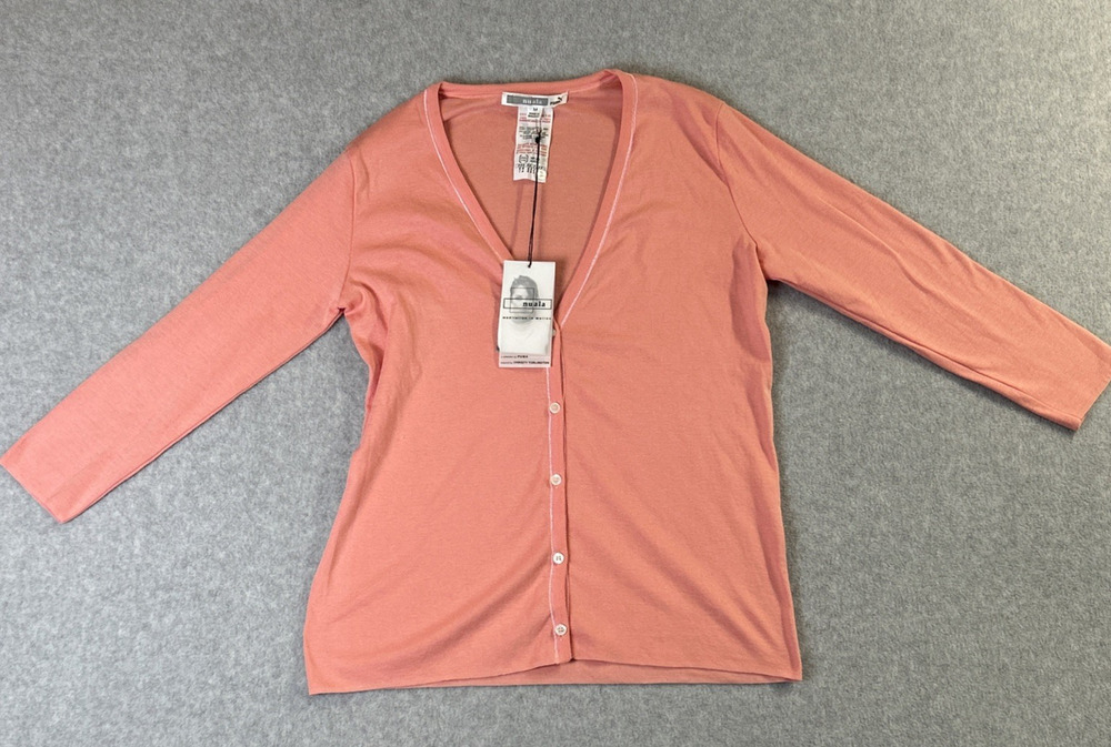 Vintage Nuala Puma Christy Turlington Cardigan NWT Medium Coral Germany